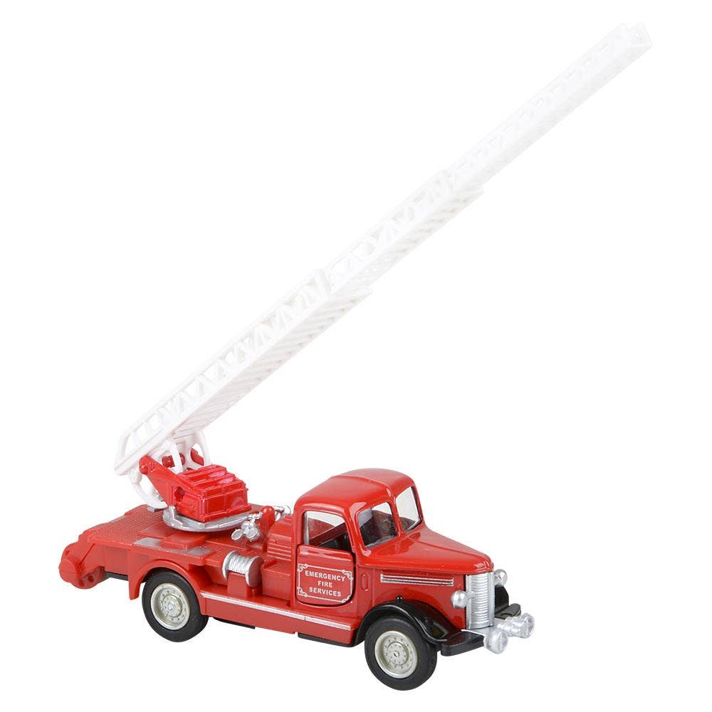 The Toy Network - Wholesale Toy Car/Truck - Kids - 5" Diecast Pull Back Classic Fire Truck2