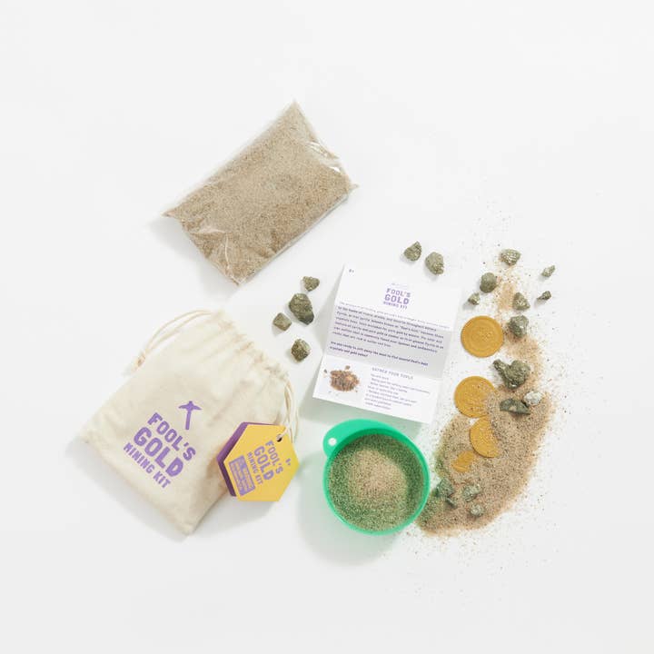 GeoCentral - Wholesale Toy Set - Kids - Fool's Gold Mining Kit - Sift Real Sand and Crystals!