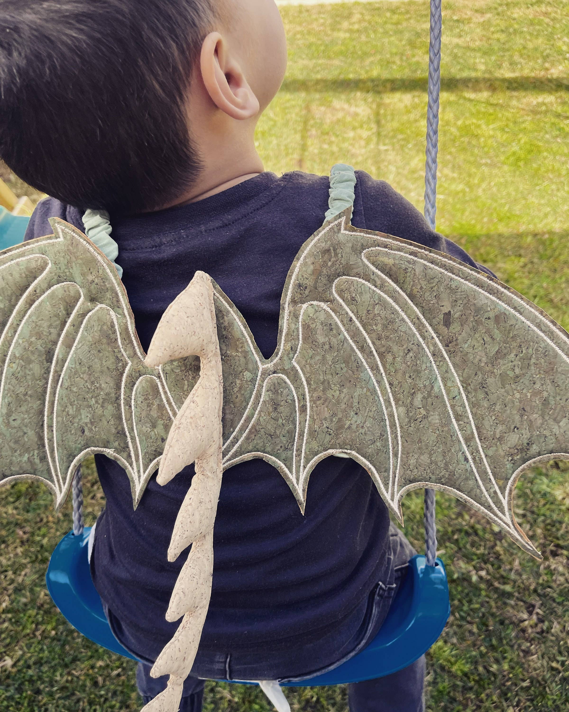 Three Tots - Wholesale Costume – Child - Cork Leather Whimsical Dragon Wings4