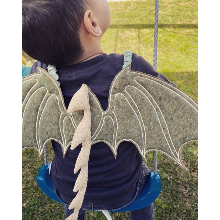 Three Tots - Wholesale Costume - Kids - Cork Leather Whimsical Dragon Wings4