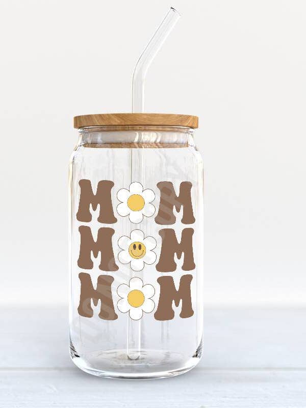 mom glass; iced coffee glass; coffee mug; GLASS ONLY for wholesale by LovealwaysDesignsUS