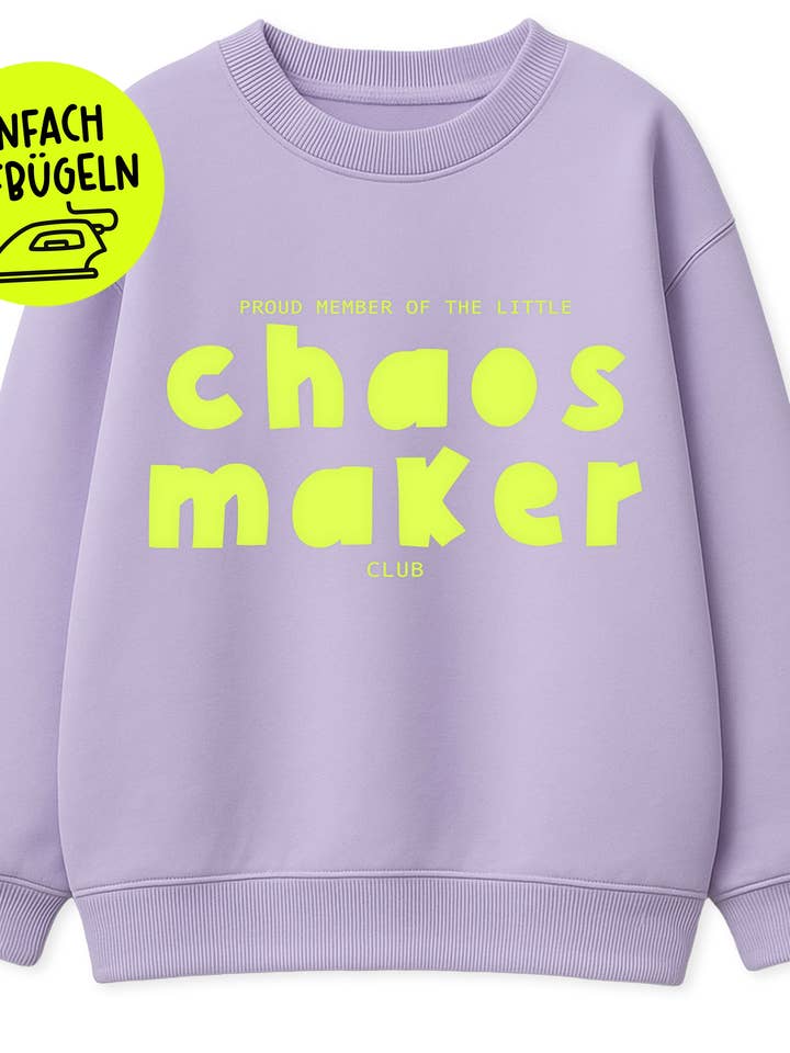 XL Flock-Patch - Little Chaos maker club *iron-on* für den Großhandel von Paul und Clara