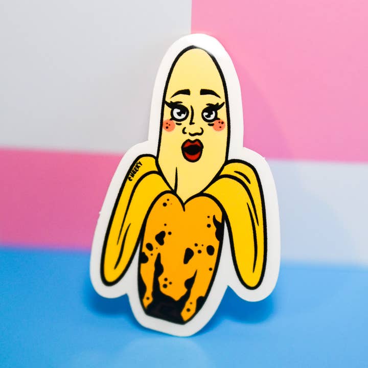 Cheeky Art Studio - Wholesale Sticker - Surprised Nanner Vinyl Sticker0