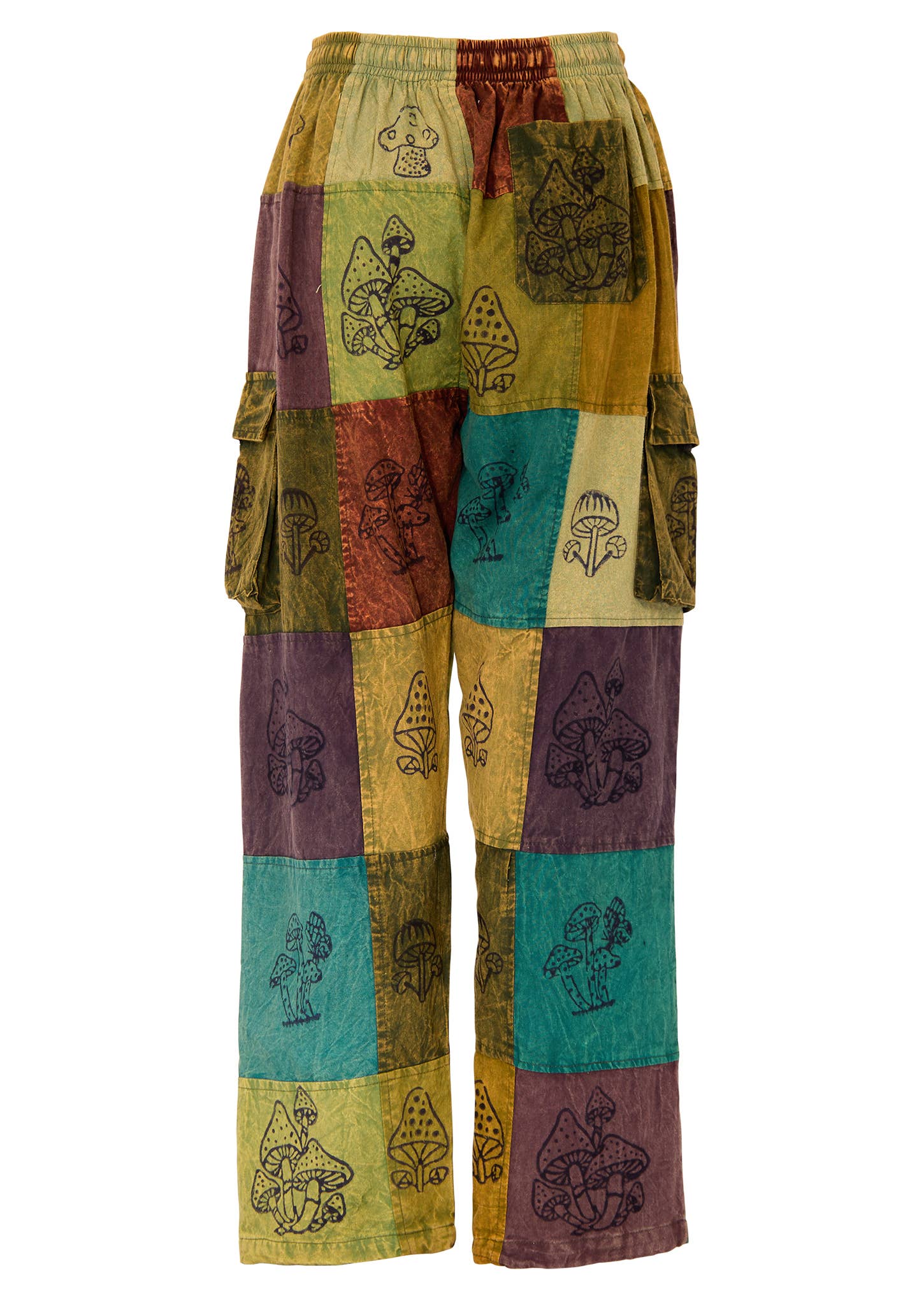 Namaste - Vendita all'ingrosso Pantalone - Donna - Pantaloni cargo patchwork a forma di fungo1