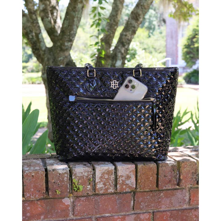 Caroline Hill - Wholesale Tote Bag - Women's - Jayden Tote Black Patent SQ5