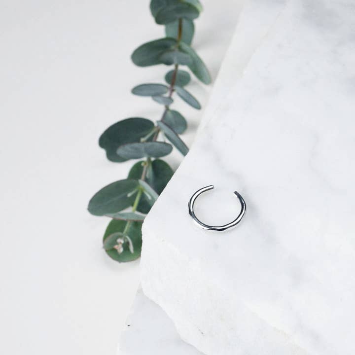 Thick Silver Conch Cuff for wholesale by MUKA studio