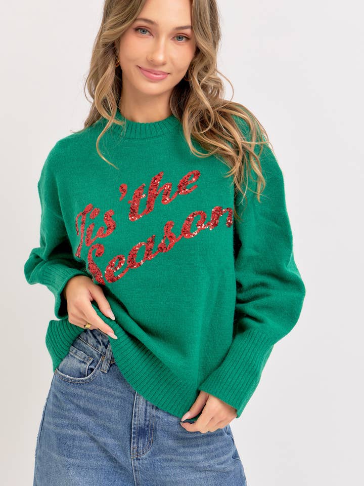 Sweet Lovely by Jen - Wholesale Knit Sweater - Women's - HOLIDAY SWEATER IT'S THE SEASON