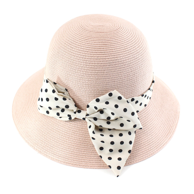 Pretty Persuasions - Wholesale Straw Hat - Women's - H24003 Sweet Sky Straw Hat w/Bowtie2