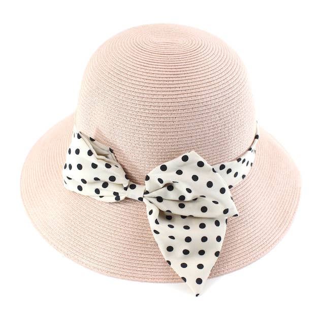Pretty Persuasions - Wholesale Straw Hat - Women's - H24003 Sweet Sky Straw Hat w/Bowtie2