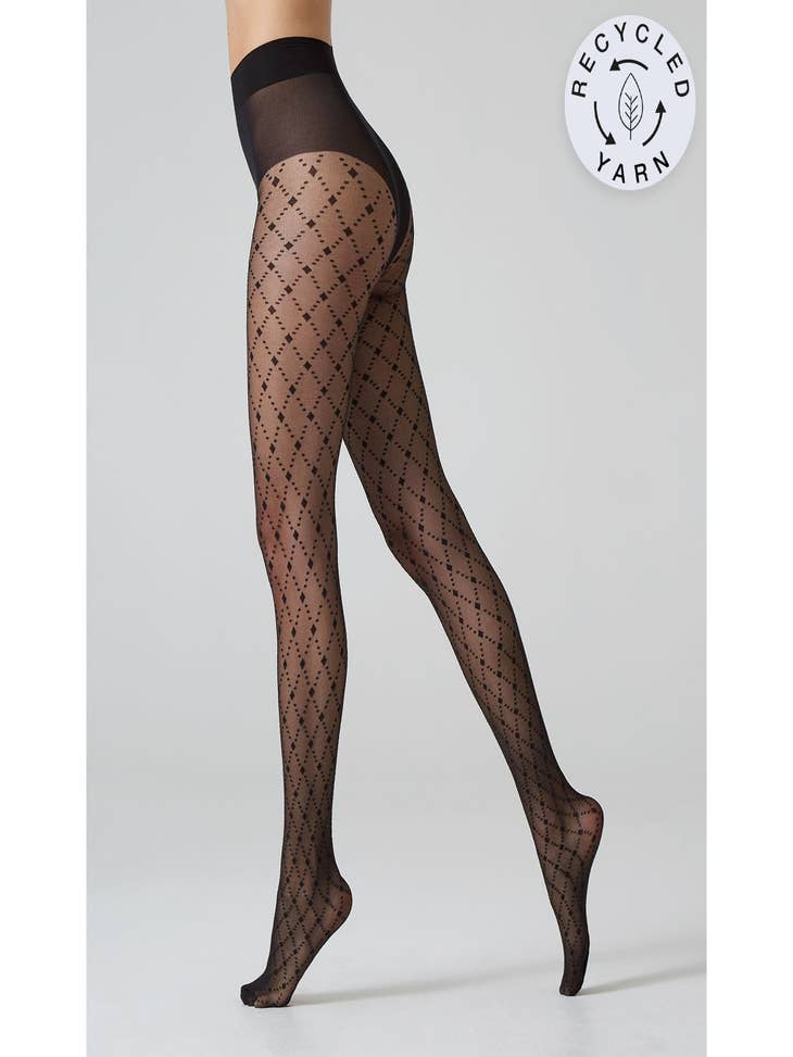 Wholesale Fashion Tights, Argyle Patterned Tights, Recycled Tights