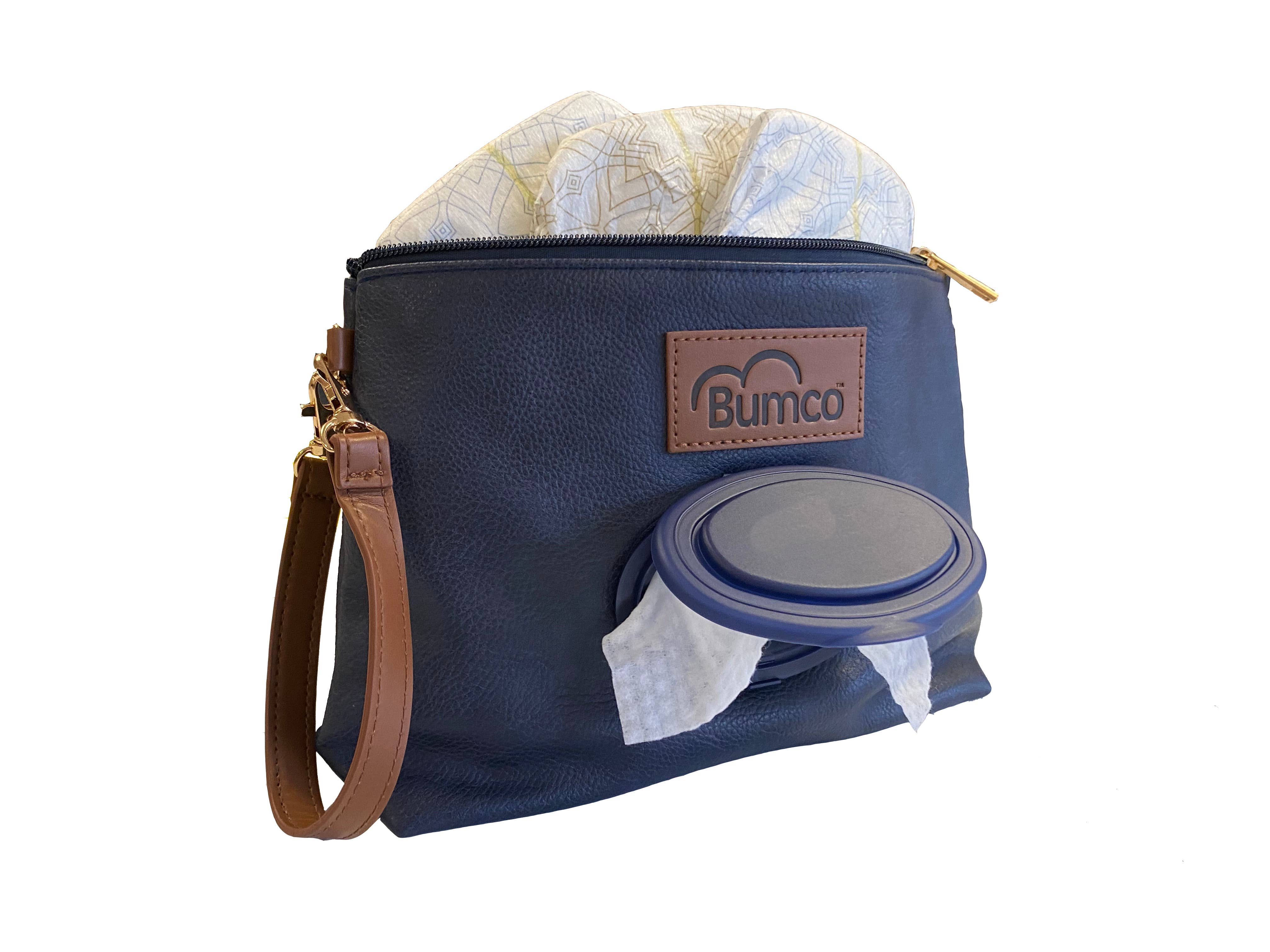 Bumco - Wholesale Diaper Bag - Baby - Bumco Vegan Leather Diaper Clutch - Denim/Navy1