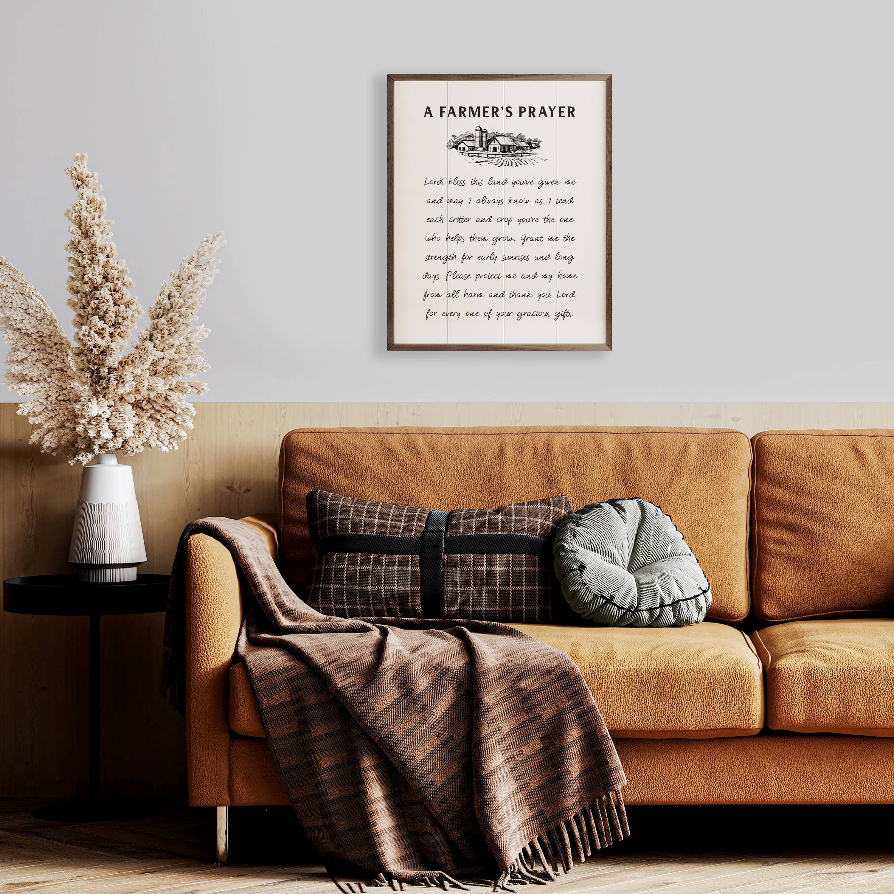 Kendrick Home - Wholesale Art Print - A Farmer's Prayer White2