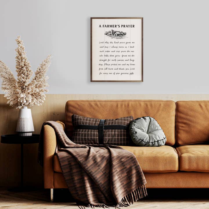 Kendrick Home - Wholesale Art Print - A Farmer's Prayer White2