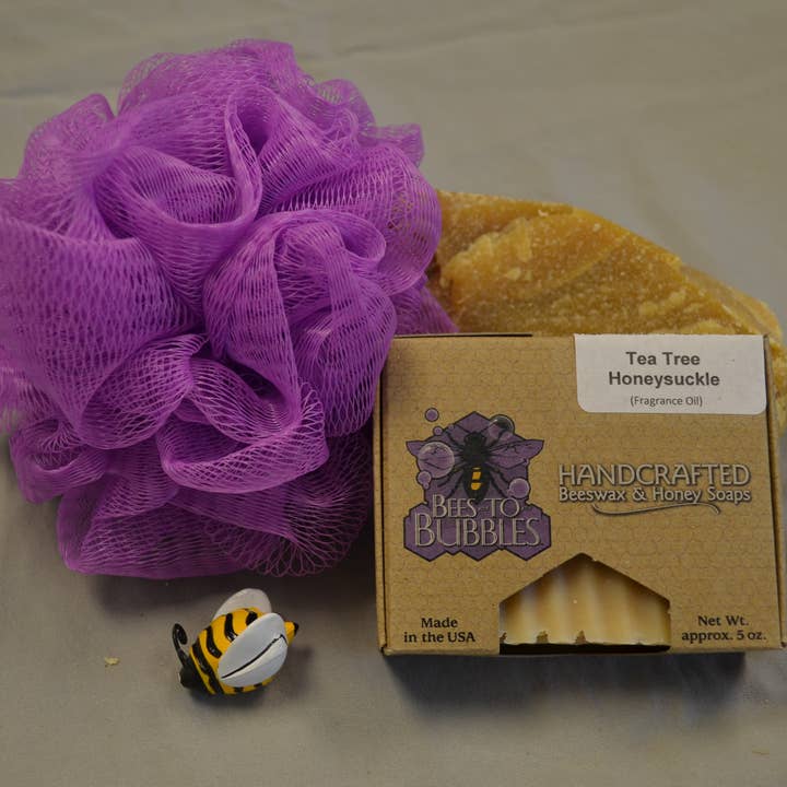 Tea Tree and Honeysuckle Soap for wholesale by Bees-to-Bubbles Handcrafted Soaps