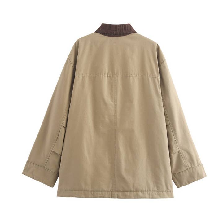 safistyle - Wholesale Jacket - Women's - Corduroy Collar Utility Jacket1