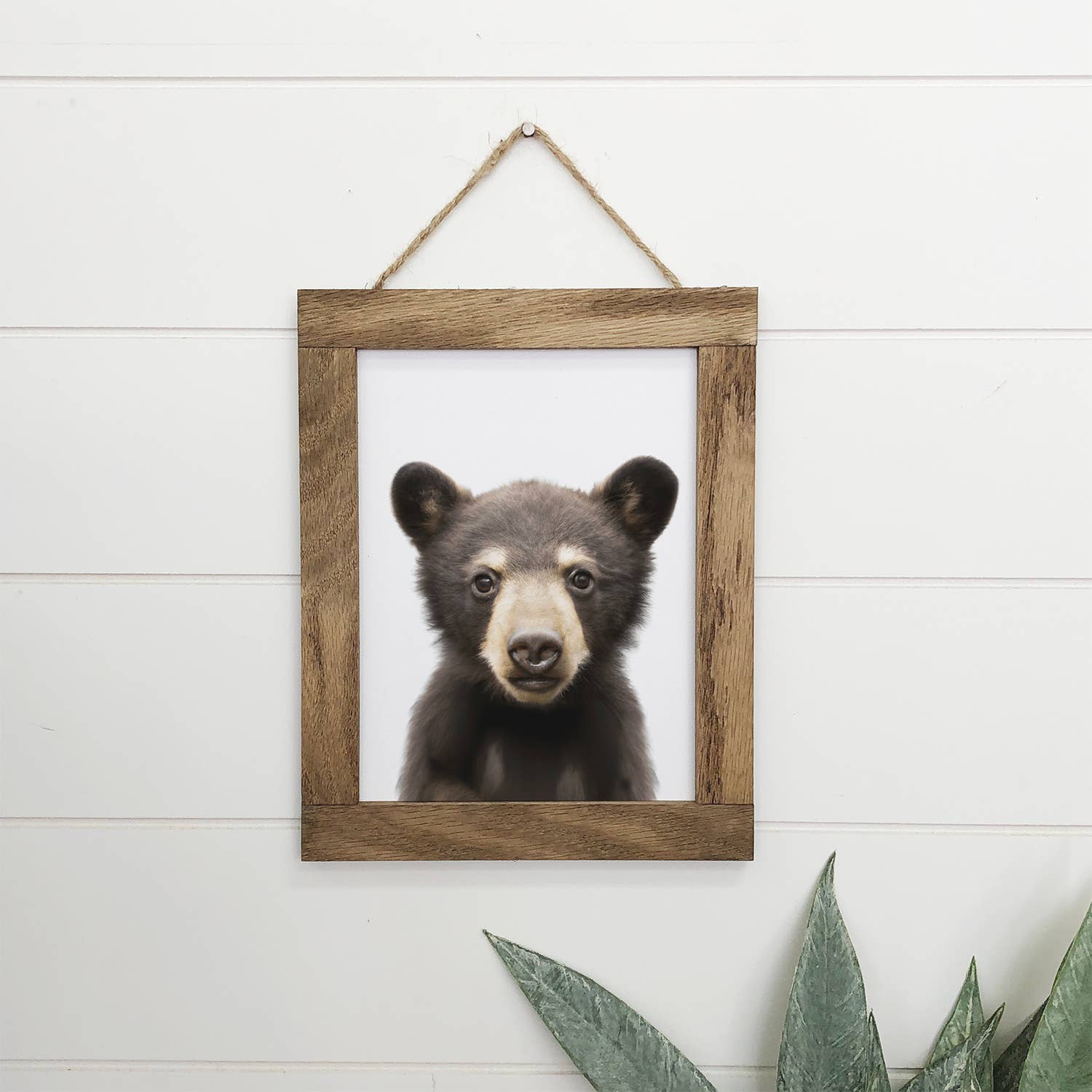 Hangout Home - Wholesale Art Print - Baby Bear Wood Sign Cute Animal Nursery Wall Art0