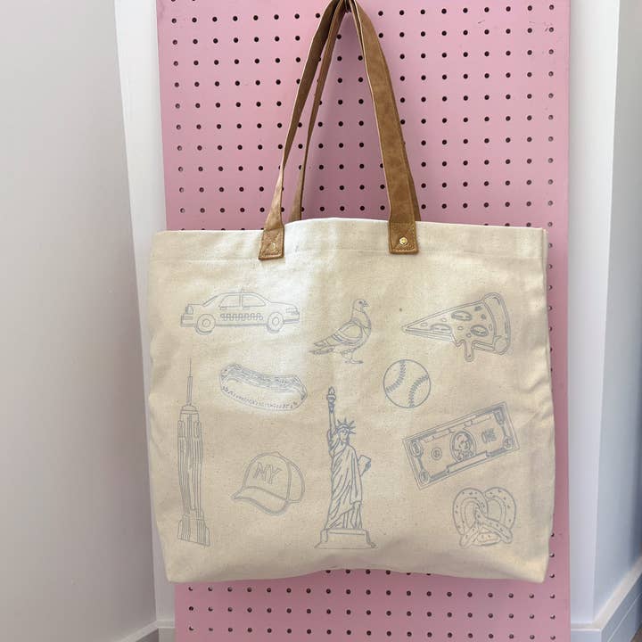 Chasing Threads - Wholesale Tote Bag - Unisex - Stitch Your City - New York City Tote Bag Embroidery Kit5