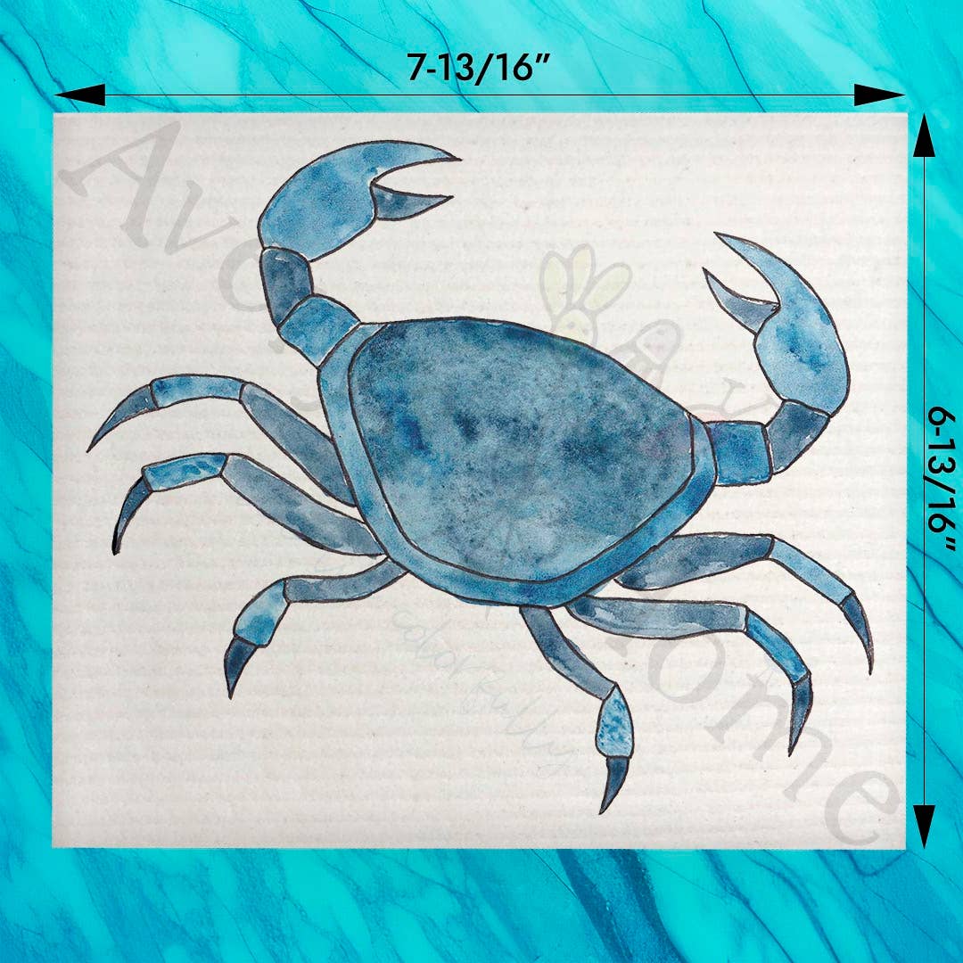 Avery's Home - Wholesale Dishcloth - Navy Stone Crab Swedish Dishcloth0