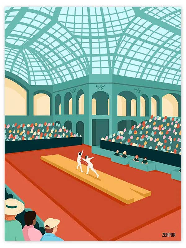 Affiche escrime | Poster passion sport pour la vente par Zehpur