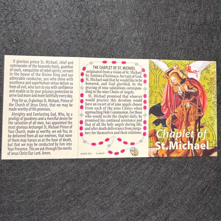 Oremus Mercy - Wholesale Book - Adult - Chaplet of St. Michael Prayer Card Pamphlet (25/pk)
