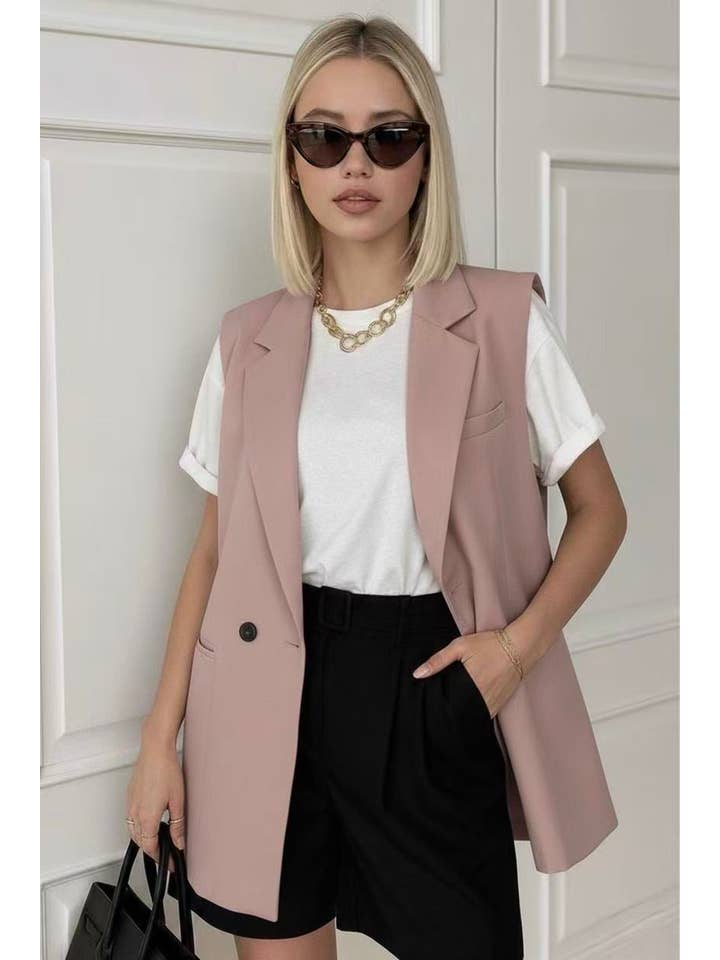 ESTEE BROWN – wholesale Blazer - Dam – Ärmlös kavajväst - 87065