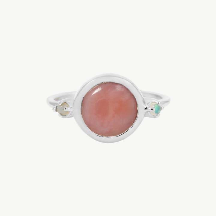 Skjult stjerne ring i Pink Opal + Opal for engroshandel hos Studio Grun