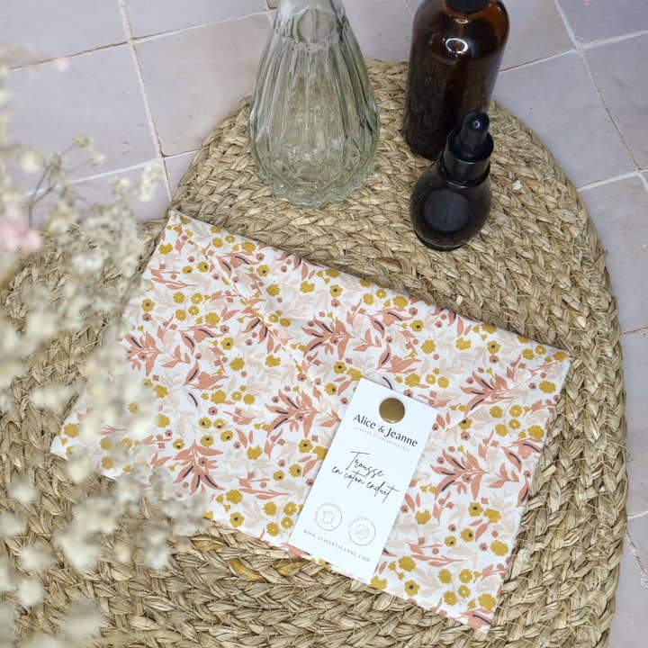 Alice et Jeanne - Wholesale Toiletry Bag - Women's - Léontine coated cotton makeup bag