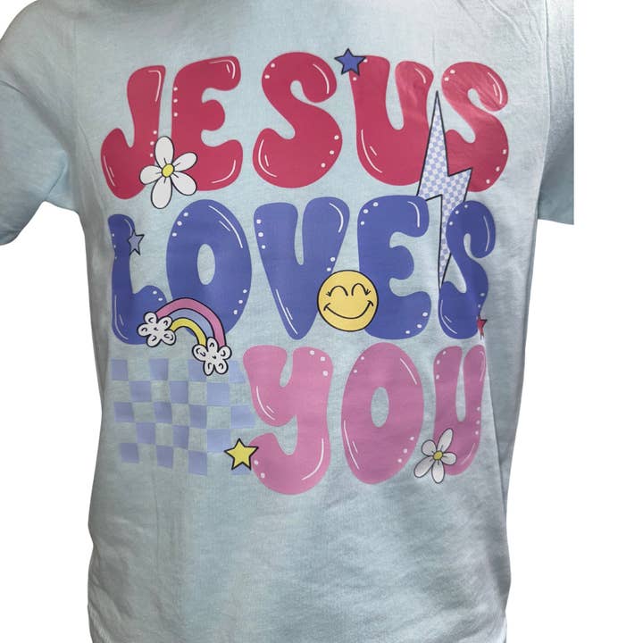 Jesus liebt dich (Kinder T-Shirt) für den Großhandel von Jade & Ali Co. Boutique