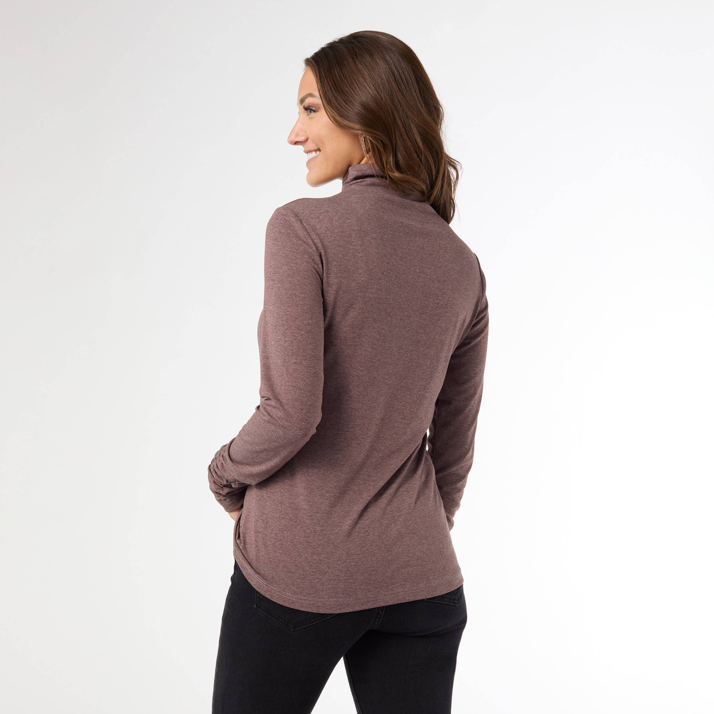 COCO + CARMEN - Wholesale Shirt - Women's - Myra Long Scrunch Sleeve Turtleneck8