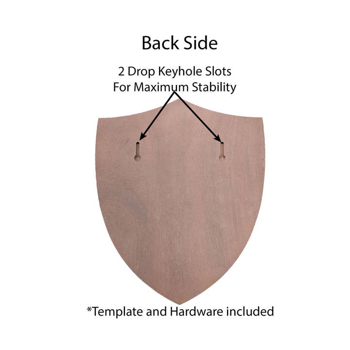 Wild Woodworker - Vente Plaque murale - Plaque Santos en acajou — Bouclier inachevé avec bordure arrondie de 0,25 pouce1