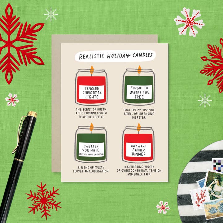 Barone and Co. - Wholesale Season's Greetings Card - Holiday Candles3