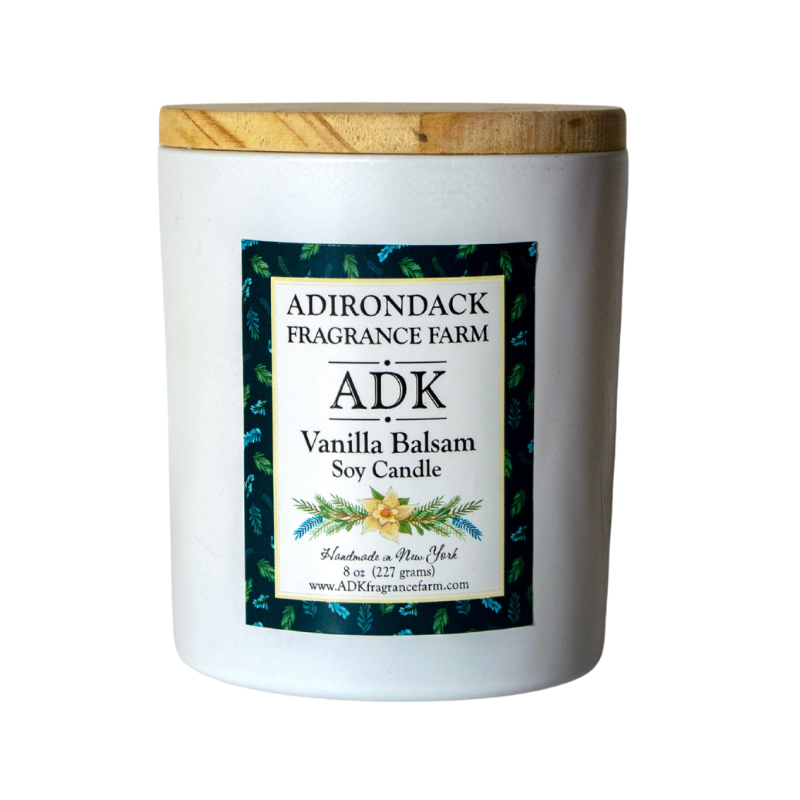 Adirondack Fragrance  Flavor Farm - Wholesale Jar/Filled Candle - Festive Vanilla Balsam Candle 5.5oz|8oz1