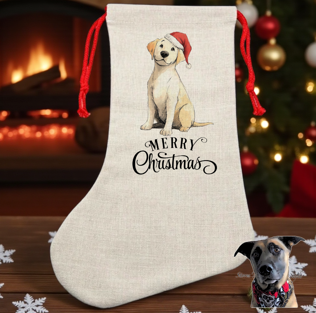 Storms Style – wholesale Holiday Stocking – Christmas Doodle Dogs Stockings and Santa Sacks 4