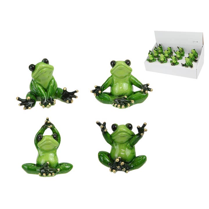 Cubby House - Wholesale Garden/Lawn Stake - 12cm Marble Frog Garden Stake 4 Asstd (12=Free Display)