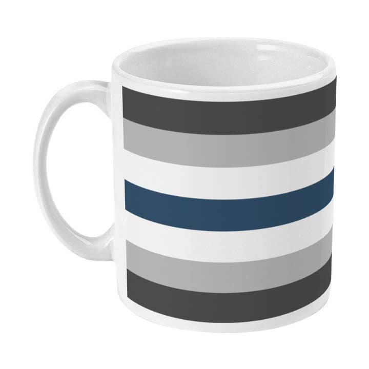 Mug à café drapeau Greygender Pride pour la vente par Rainbow & Co