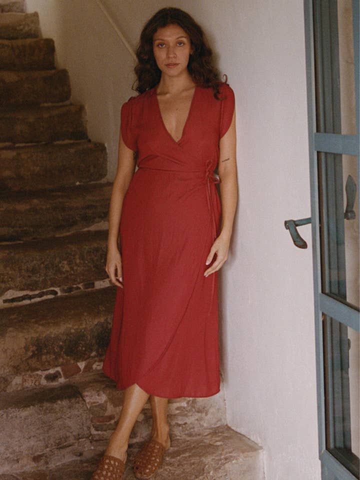 Inès Dress - Terracotta for wholesale by Nénés