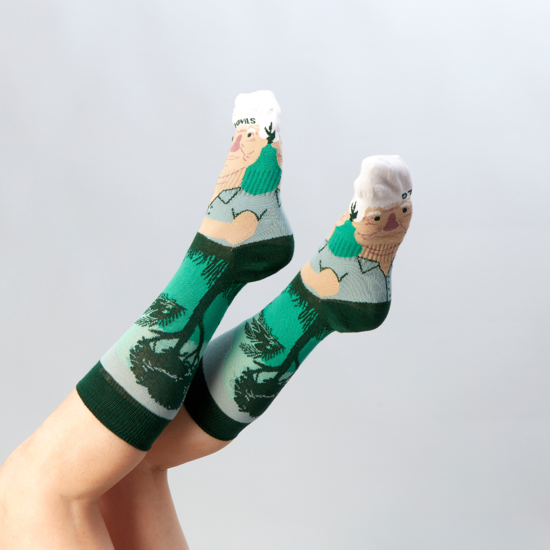 Multi David Attenborough Jungle Sock for wholesale on Faire1