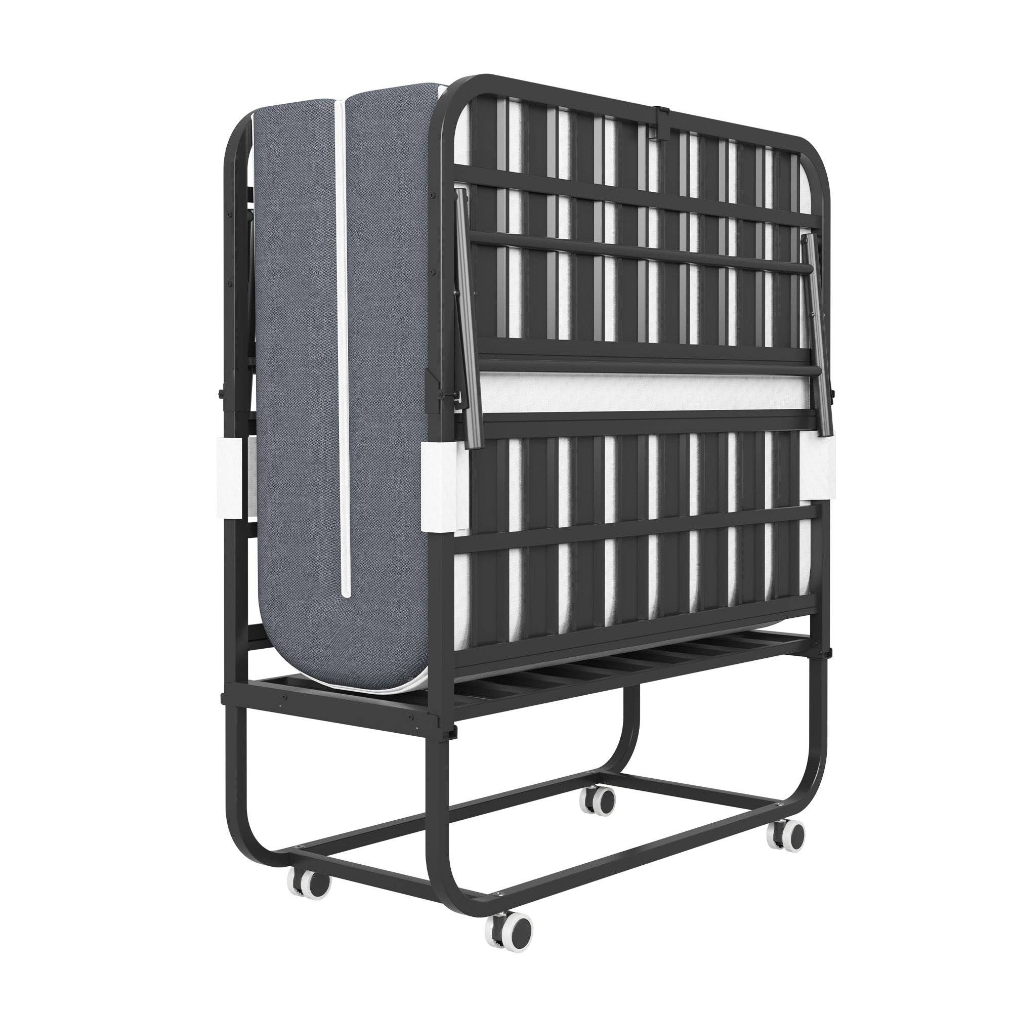 39F Inc. - Wholesale Bed - Twin Folding Bed:Memory Foam Mattress+Sturdy Metal Frame4