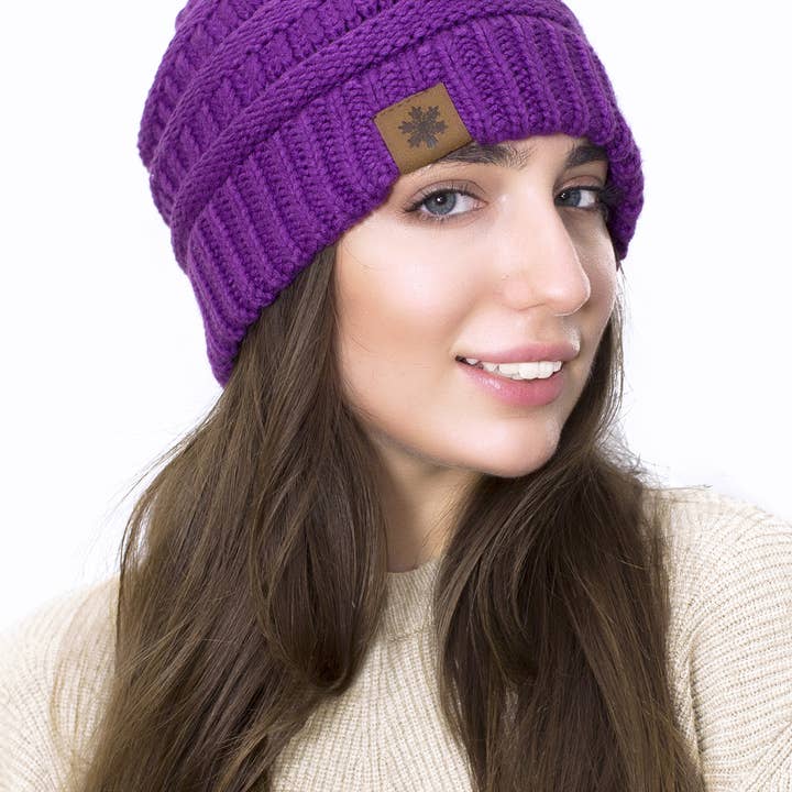 Lelaffet – wholesale Mössa - Dam – mössa vinter mössa slouchy kabel stickade hattar för kvinnor chunky6