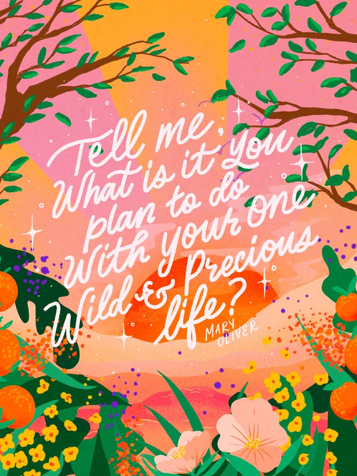 ‘Wild and Precious Life’ Print for wholesale by Kate Letters Lots