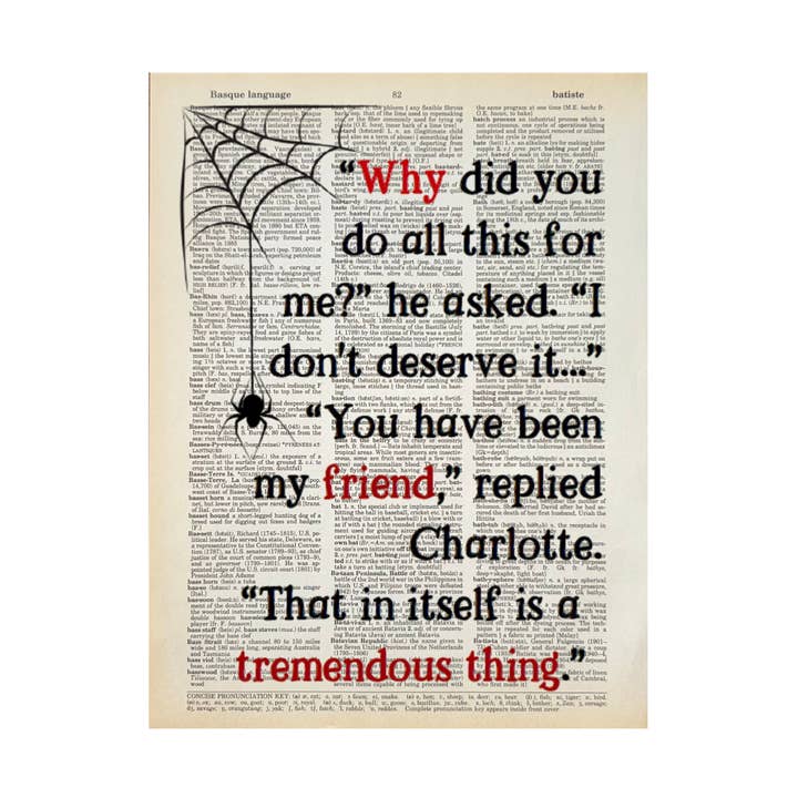 Why did you do all | Dictionary Print | Vintage Book Art for wholesale by Bookish Birds