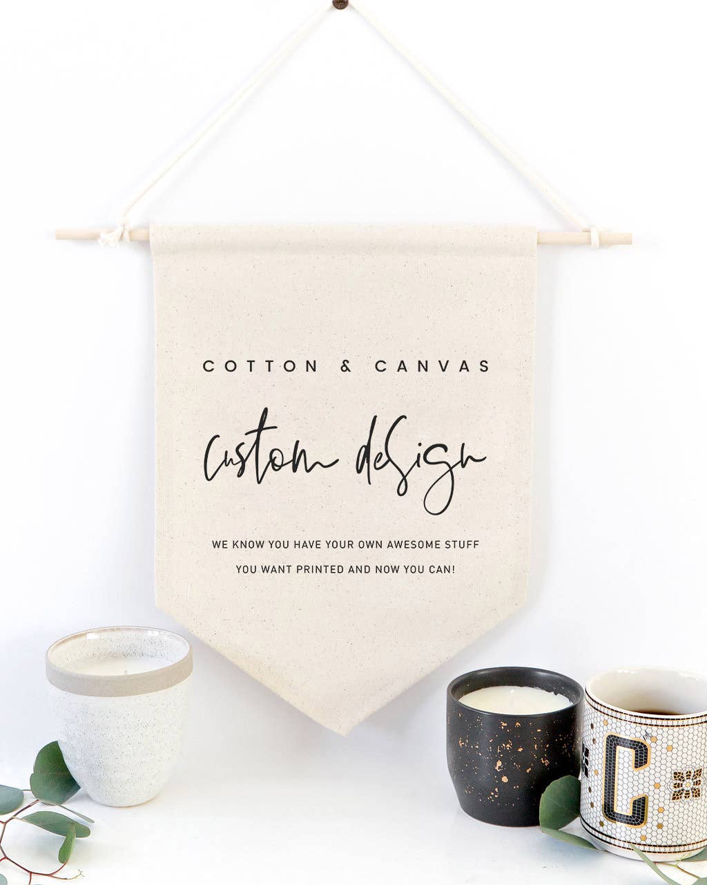 The Cotton & Canvas Co. - Wholesale Banner - Custom Hanging Wall Banner (Your Logo / Your Own Design)1