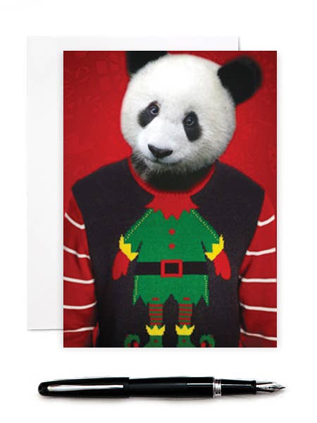 Zhou Zhou's Christmas Sweater - Greeting Card for wholesale by The Lonely Pixel