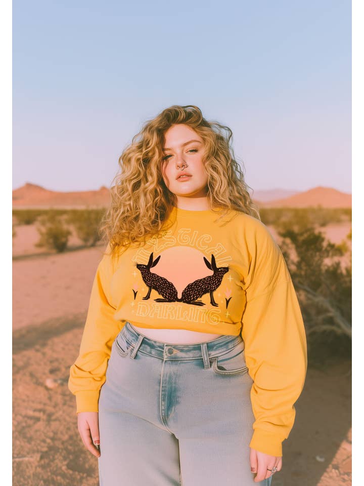 kaeraz - Wholesale Screen Printed T-Shirt - Women's - Mystical Darling Long Sleeve Crop Top1