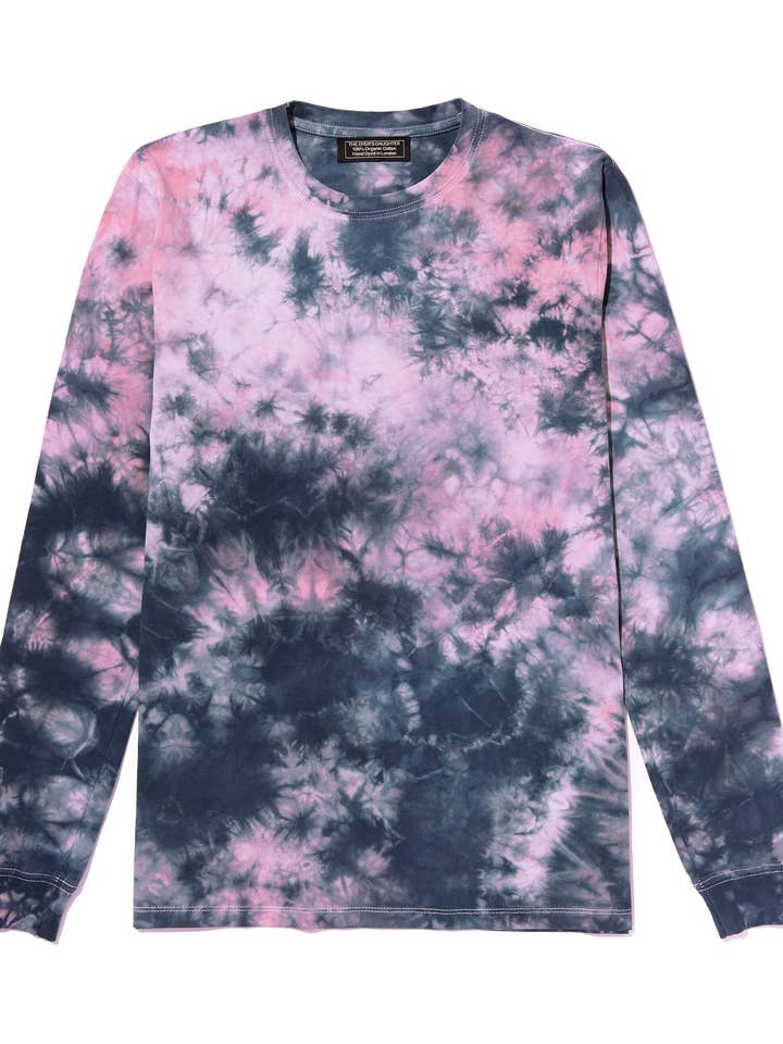 ROSE ROCK - 100% Organic Cotton Long-Sleeved Tie-Dyed Top for wholesale by The Dyer’s Daughter