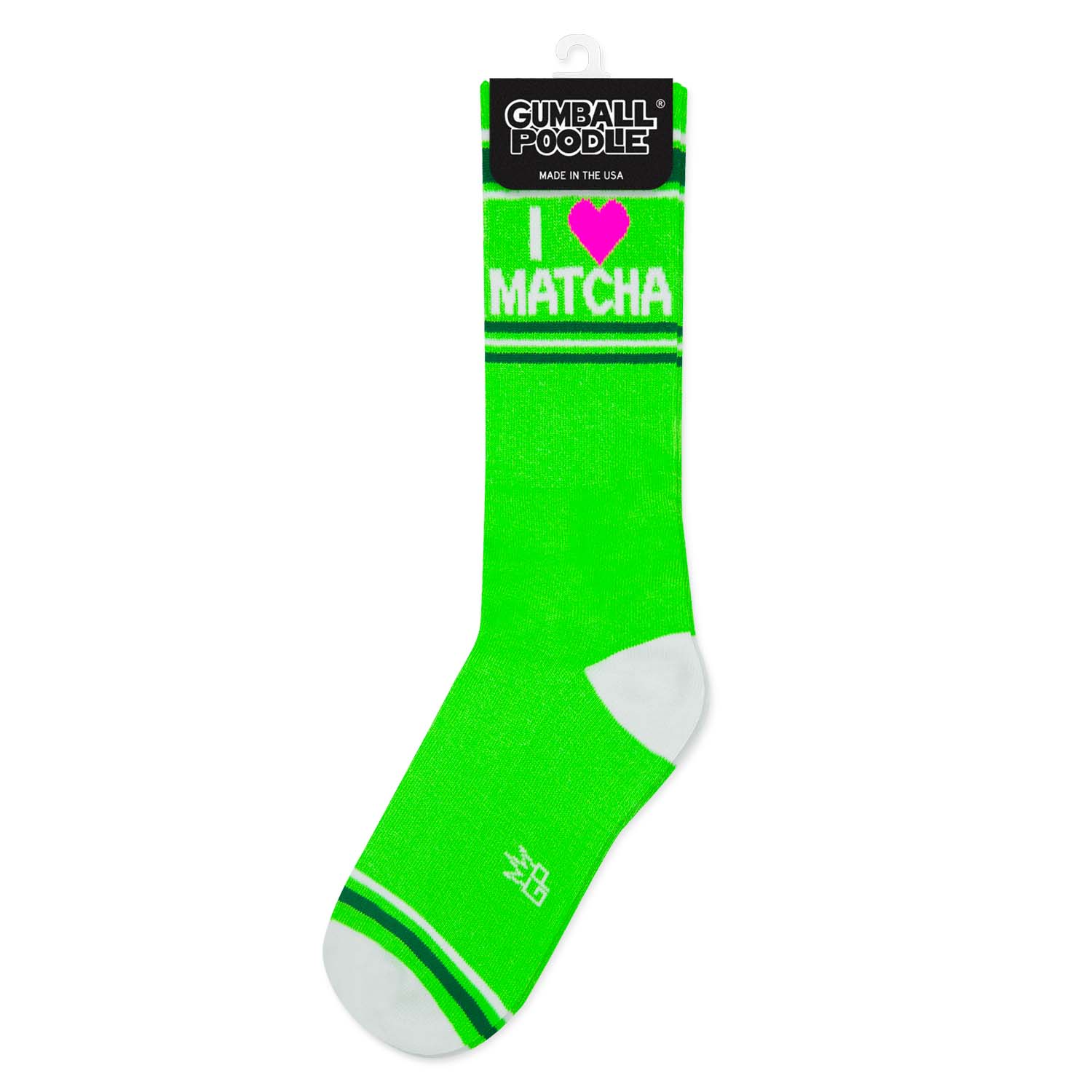 Gumball Poodle – wholesale Socks – Unisex – I ❤️ Matcha Gym Crew Socks2