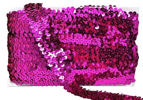 Mandala Crafts – Engroshandel Håndværk forsyninger – Mandala Håndværk Elastisk Paillet, Flad Glitter Stretch Bling Paillette Stof Bånd, Metallisk Applikation Trim Blonder til Kjole Pynt, Pandebånd3