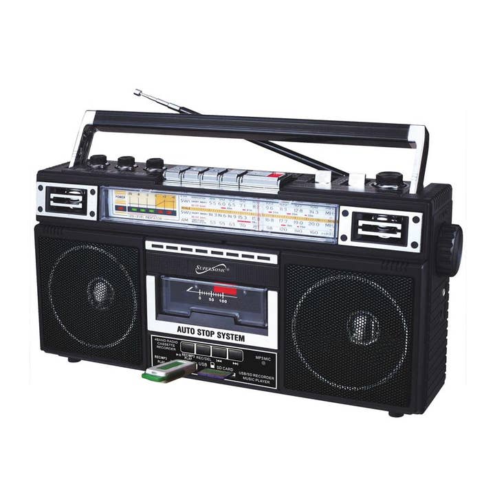 JupiterGear Home - Wholesale Speakers - Supersonic 4 Band Bluetooth Radio & MP3 / Cassette Player