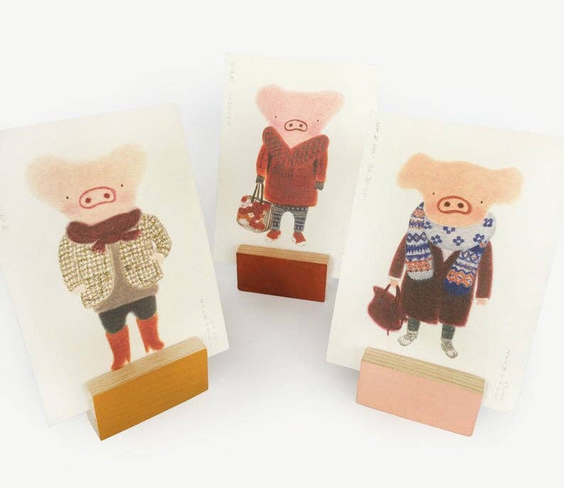 Wooden Objects Co - Wholesale Place Card / Place Holder - Color Block Wooden Photo Holder, Wood Picture Stand4