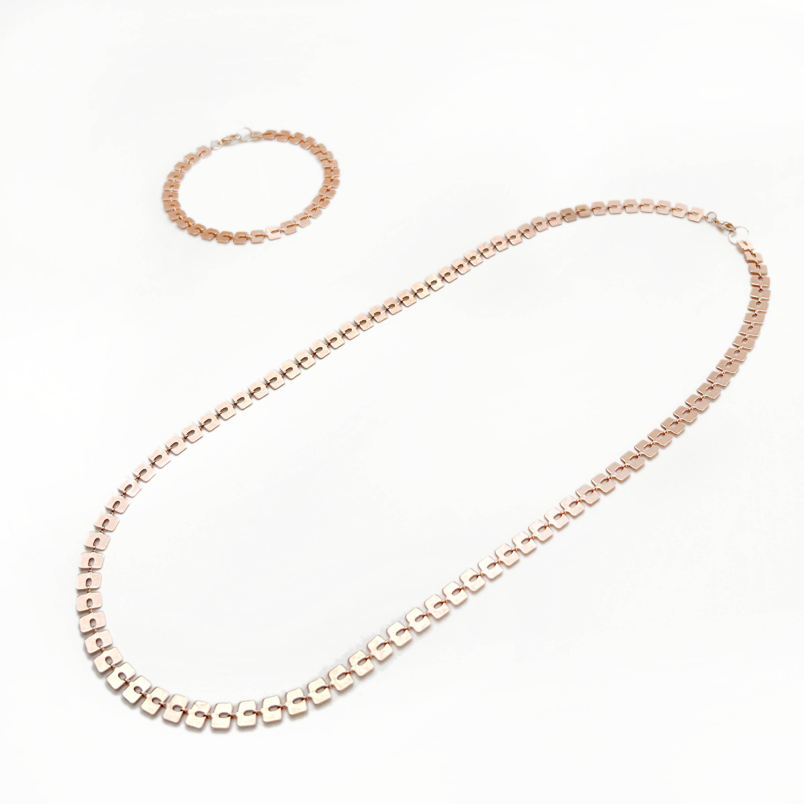 Industrial Jewellery Ltd – wholesale Link & chain necklace – Mabel Necklace Rose Gold2